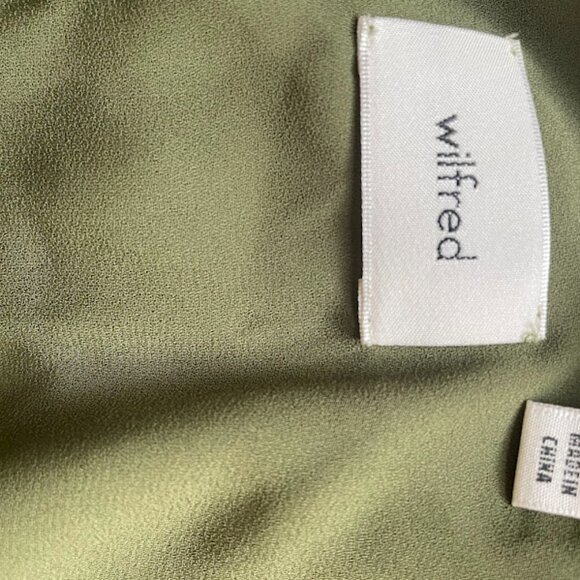 Wilfred | Black & Lavender Floral Long Sleeve Mini Dress | Size M - Picture 3 of 3